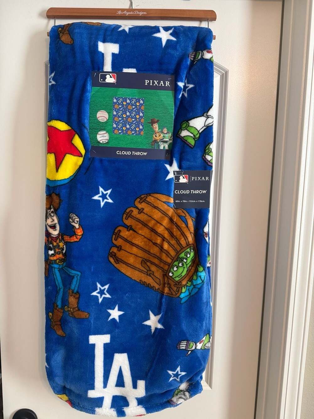 MLB Los Angeles Dodgers Pixar Toy Story Cloud Throw Blanket